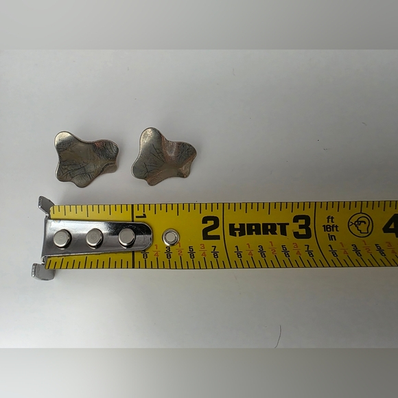 Abstract Silver Earrings - Picture 9 of 9